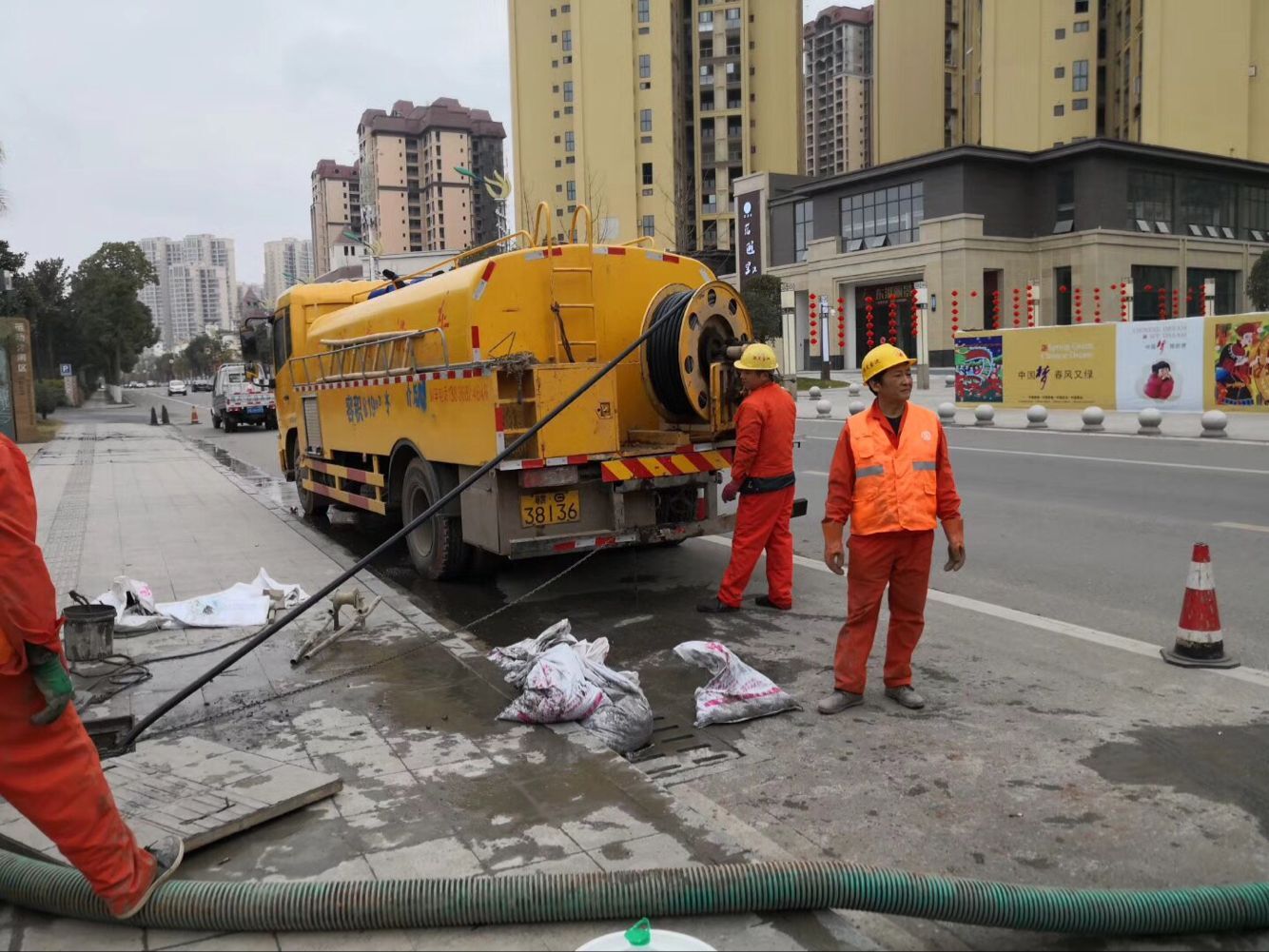 高石碑镇排污管道清淤-管道清洗