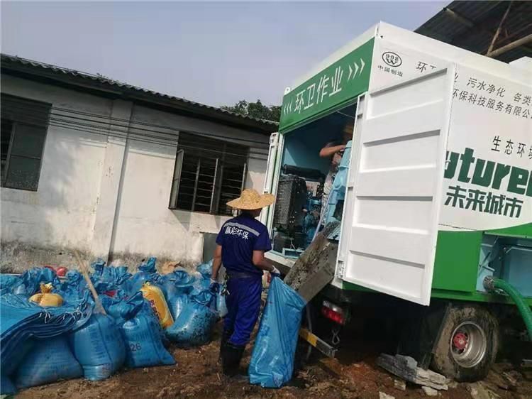 高石碑镇工业污泥压干处理
